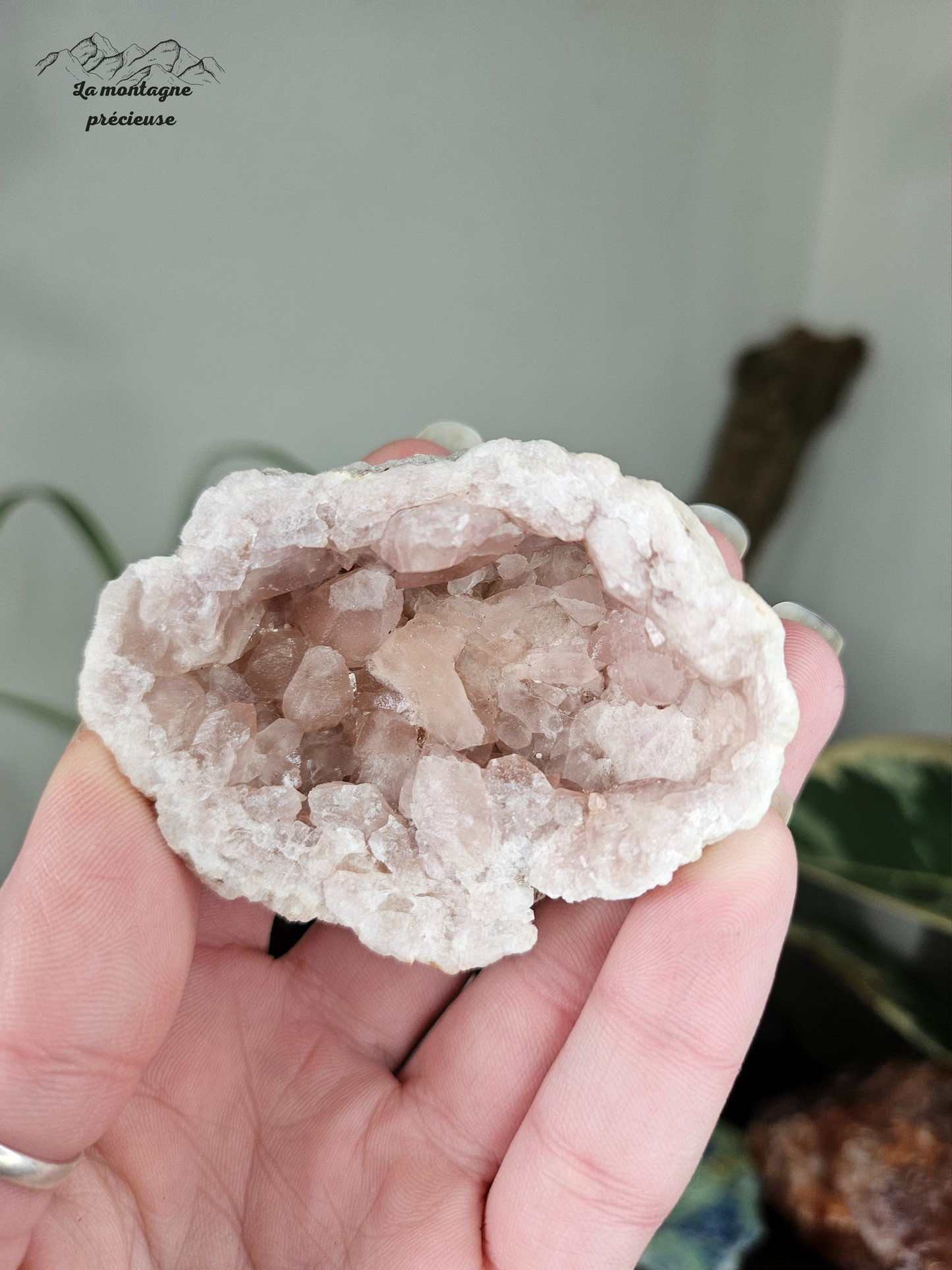 Géode en Améthyste rose