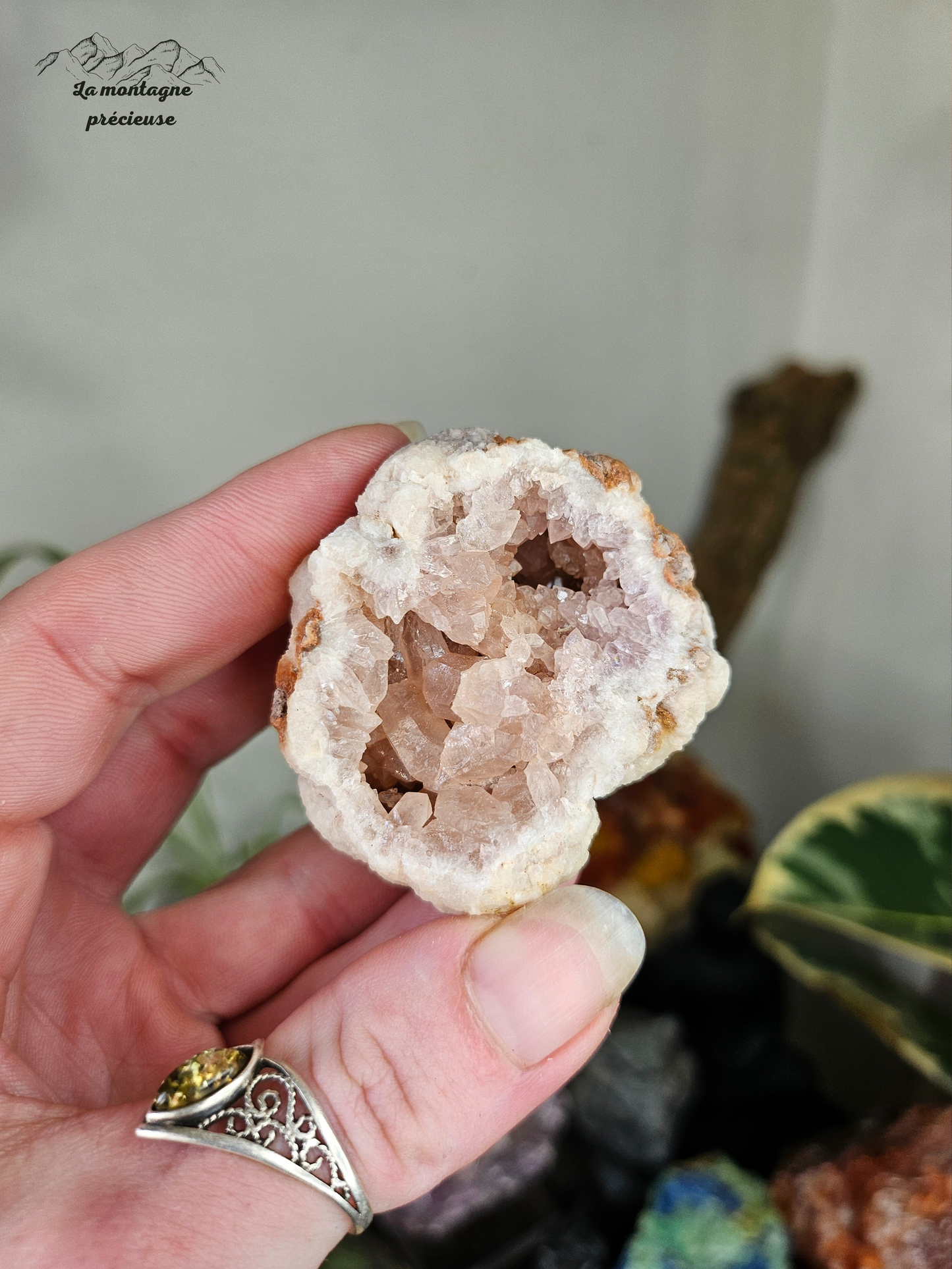 Géode en Améthyste rose