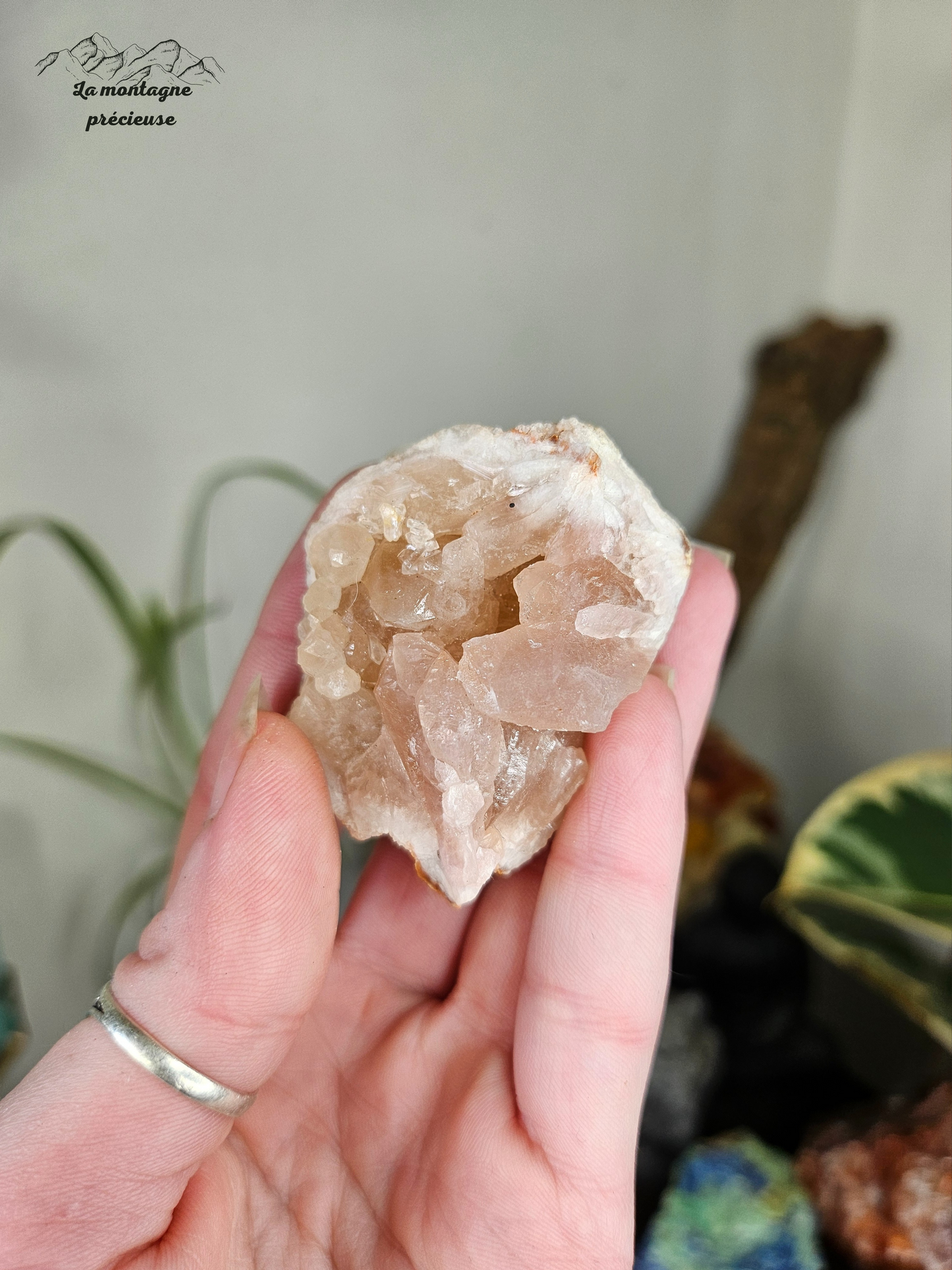 Géode en Améthyste rose