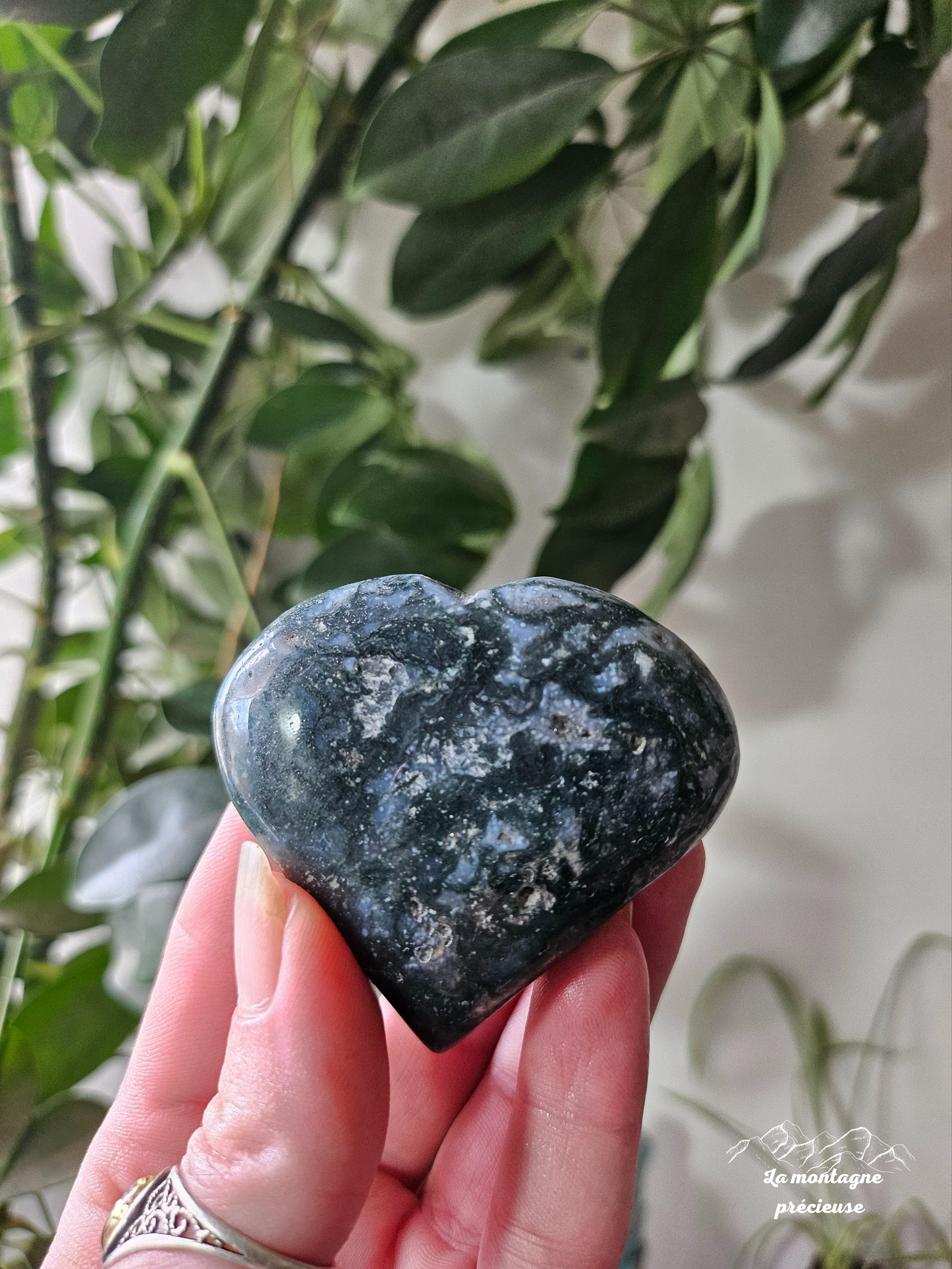 Cœur en agate mousse
