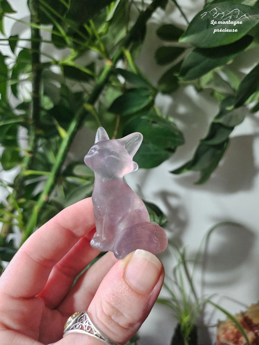 Renard en quartz rose