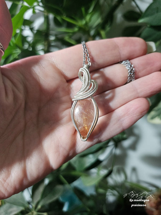 Pendentif en quartz rutile