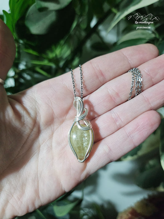 Pendentif en Apatite jaune