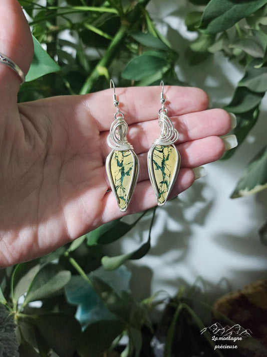 Boucles d'oreilles en Mariposite
