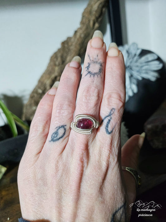 Bague en Tourmaline rouge ou Rubellite
