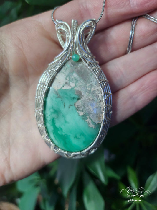 Pendentif écrin en Variscite