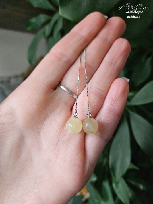 Boucles d'oreilles en citrine