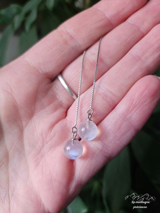 Boucles d'oreilles en pierre de lune