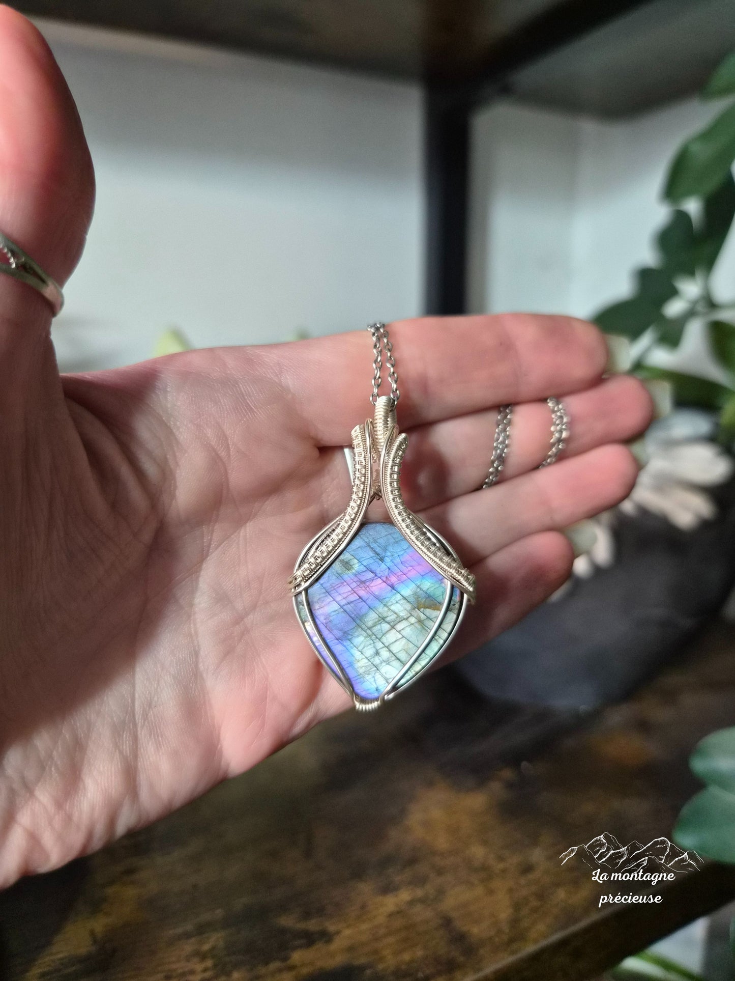 Pendentif en labradorite spectrolite