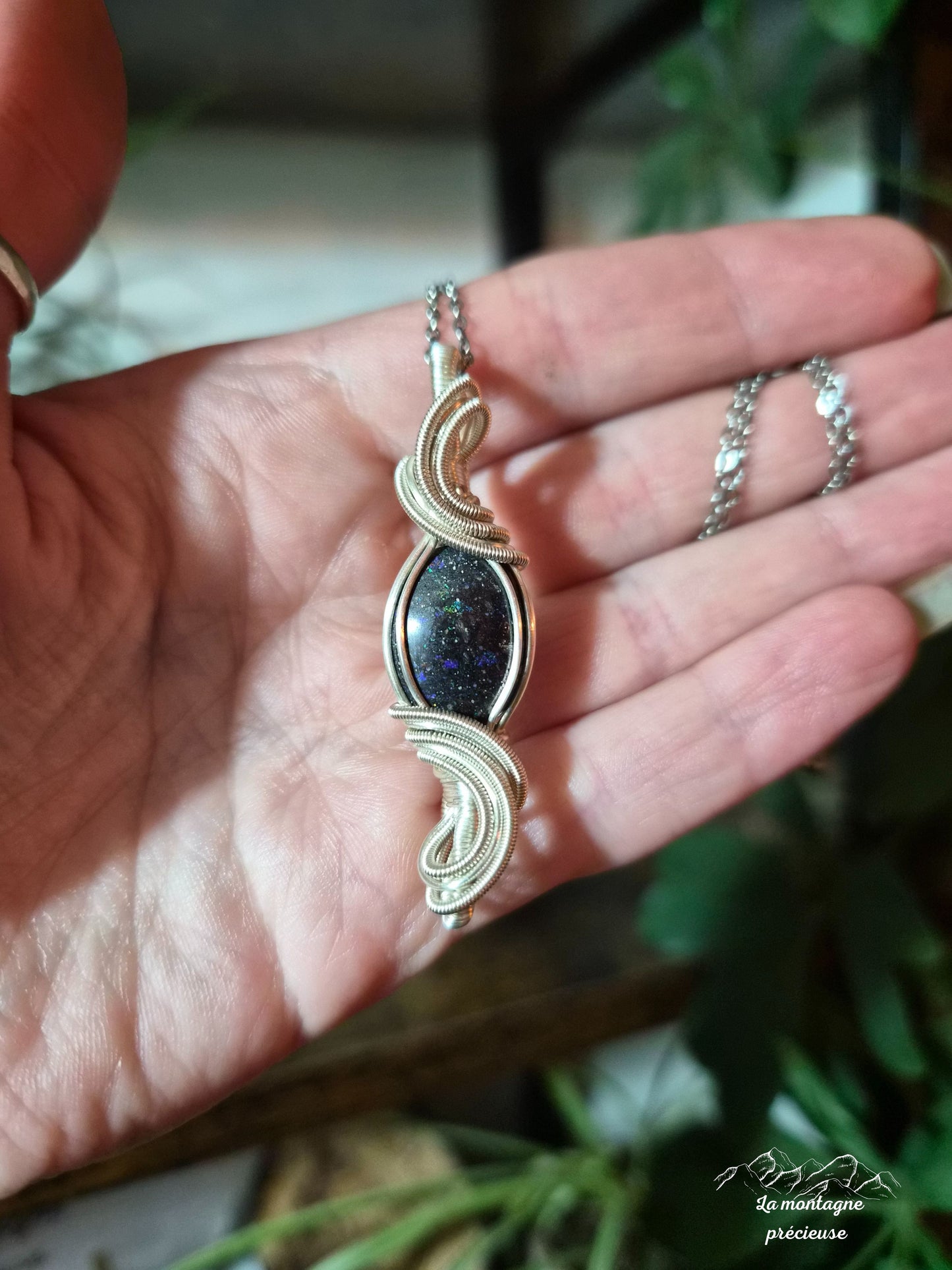 Pendentif en Opale andamooka
