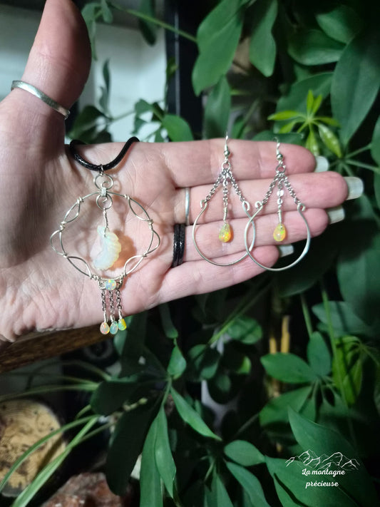 Parure " Souffle d’Opale "