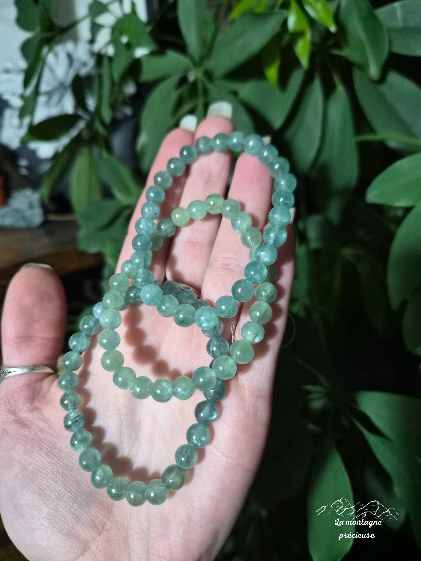 Bracelet en kyanite verte