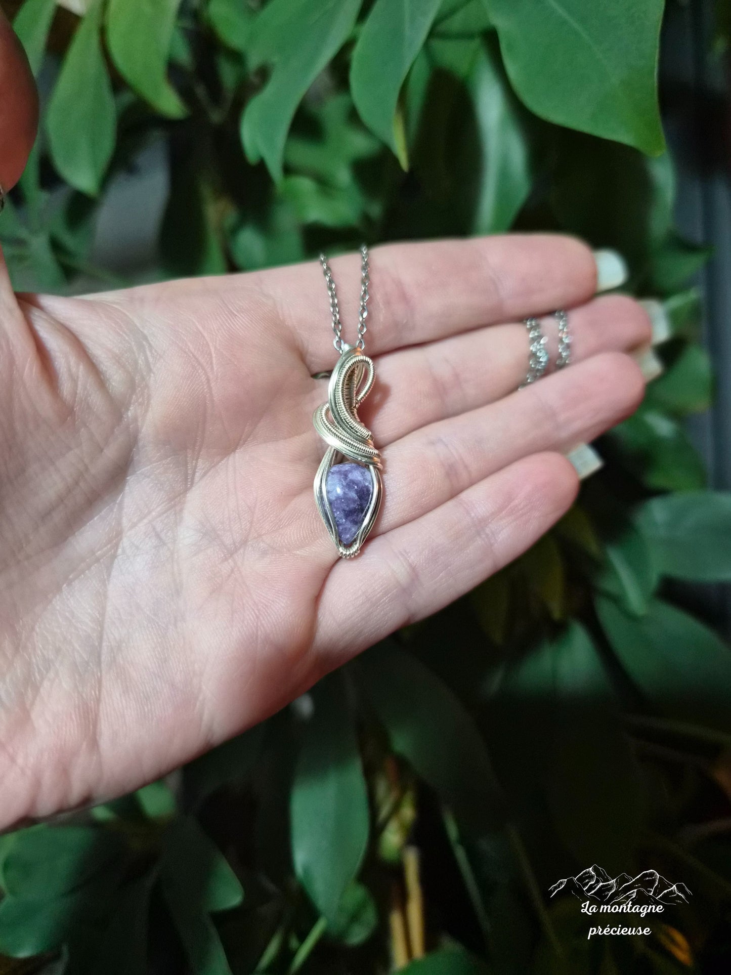 Pendentif en Lépidolite