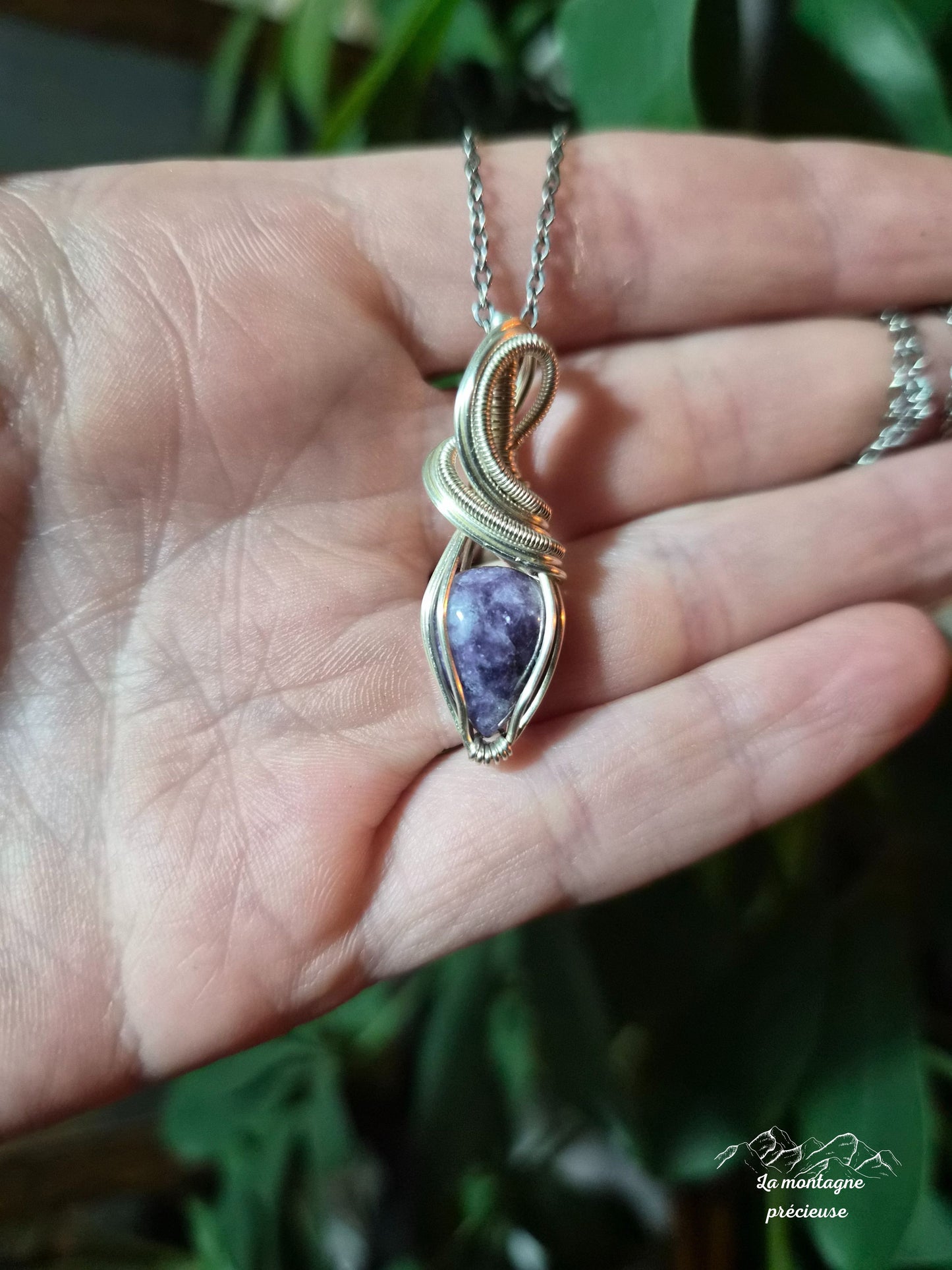 Pendentif en Lépidolite