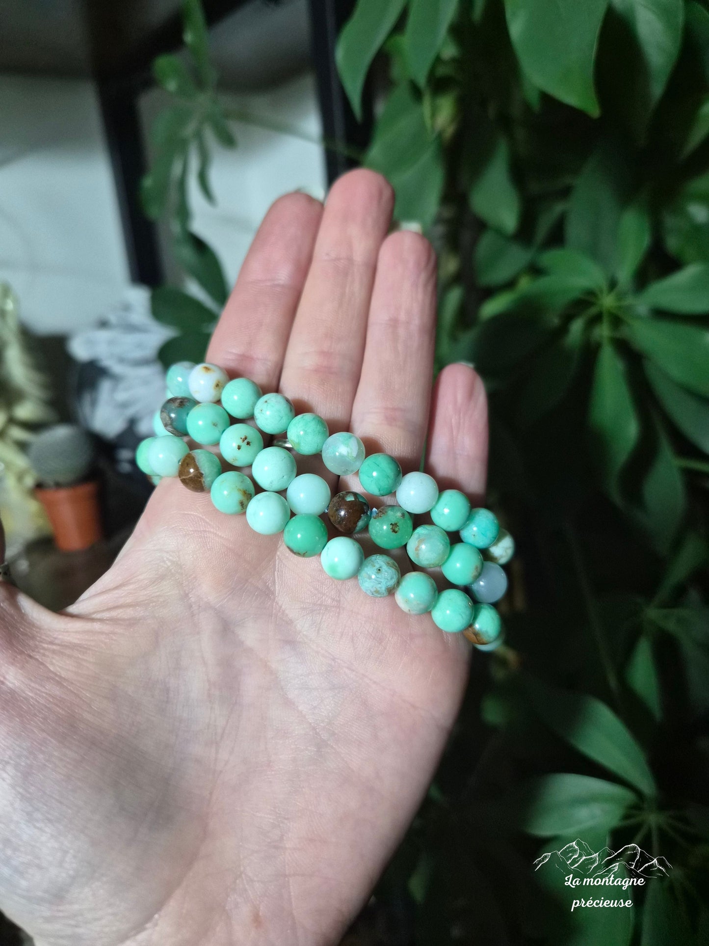 Bracelet en Chrysoprase 8mm