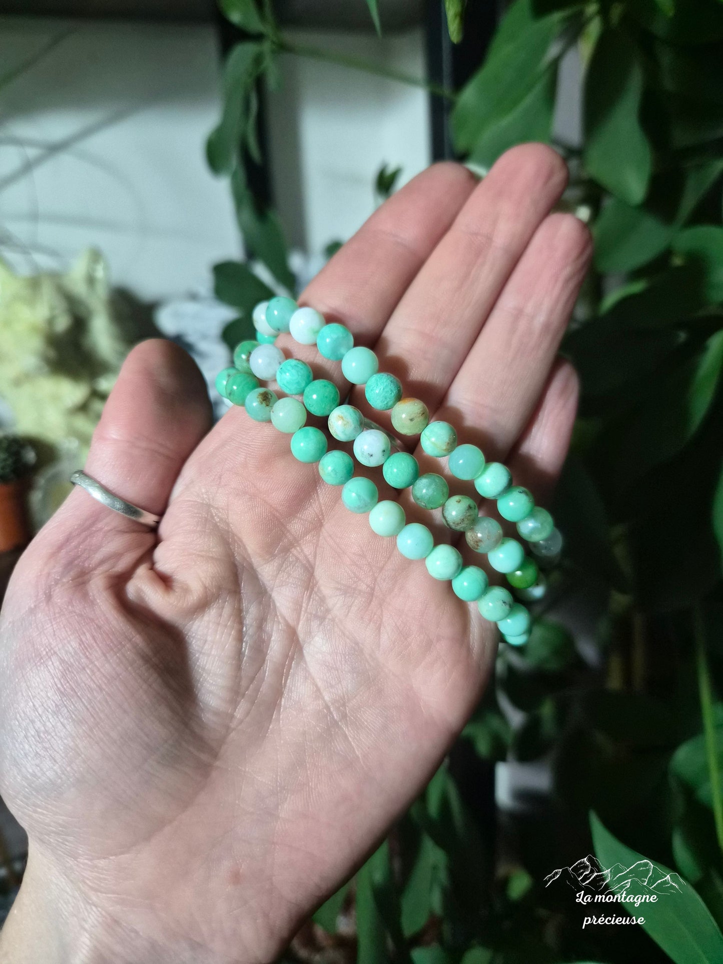 Bracelet en Chrysoprase 6mm