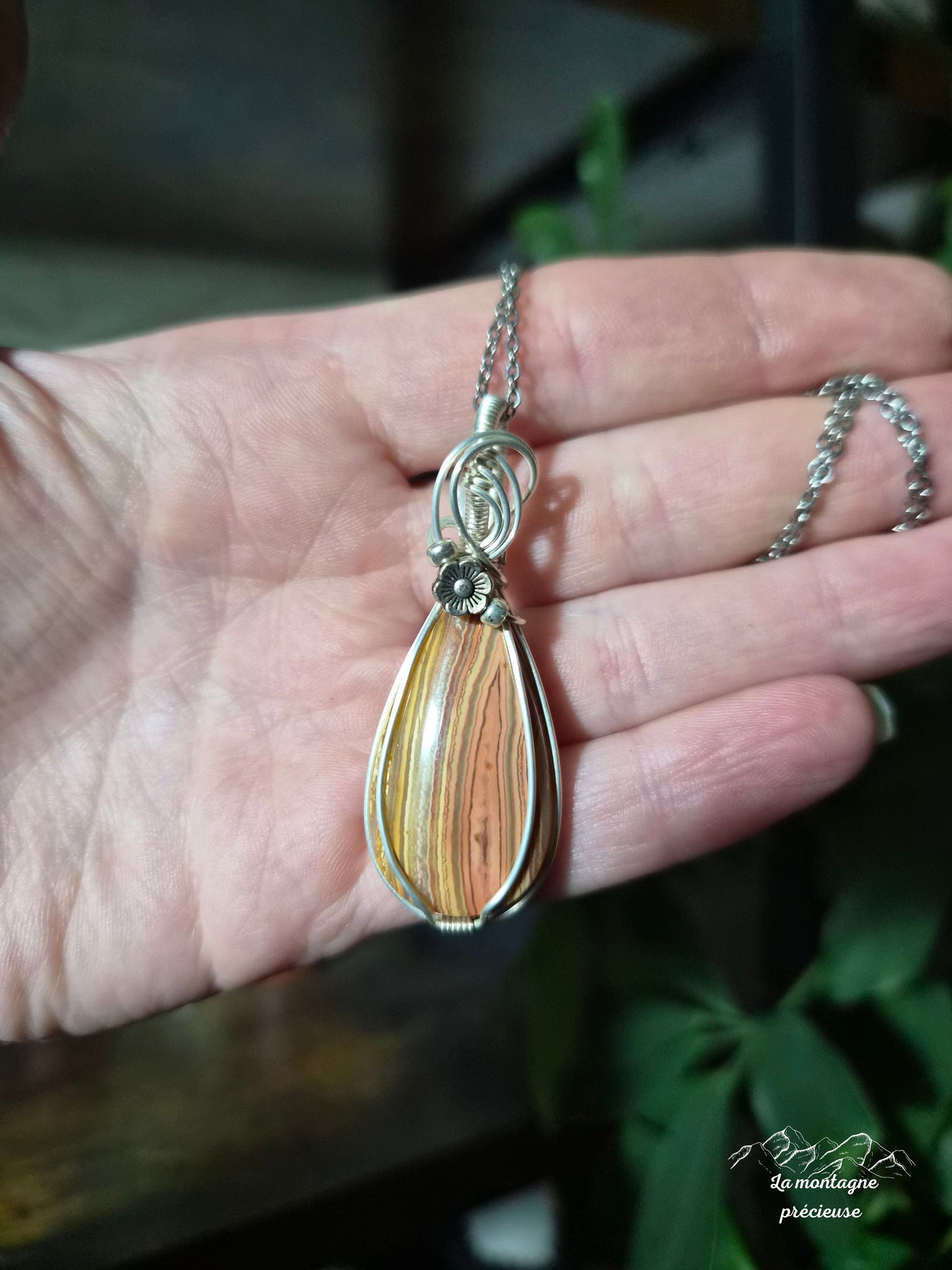 Pendentif en Agate crazy lace