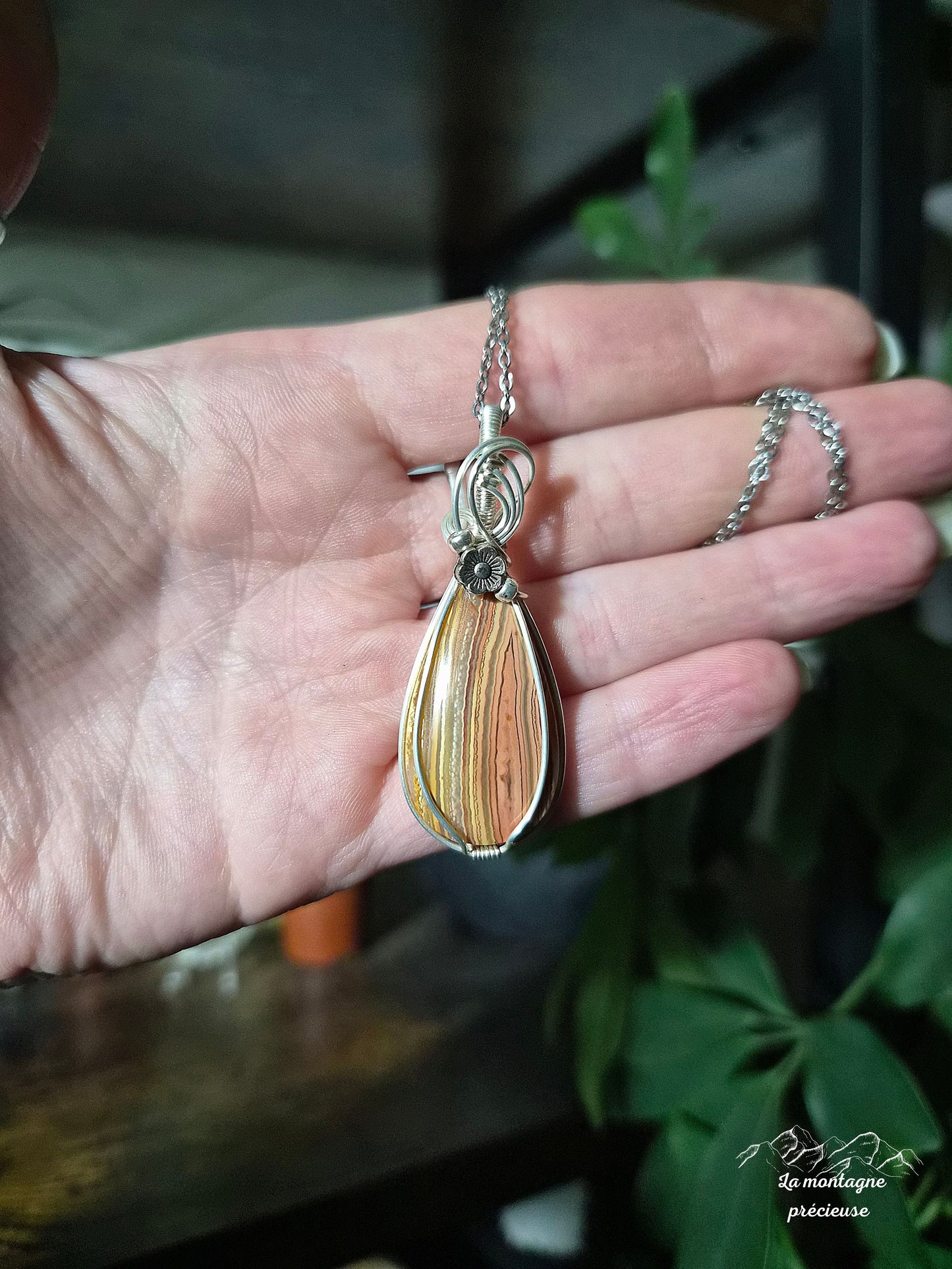 Pendentif en Agate crazy lace
