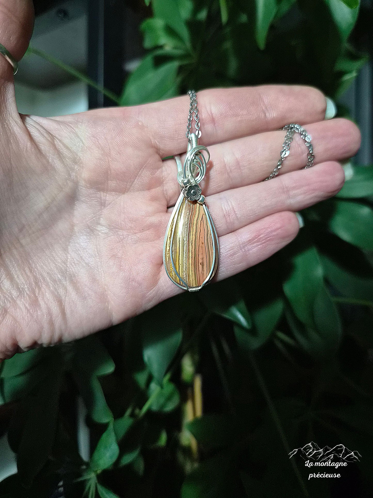 Pendentif en Agate crazy lace