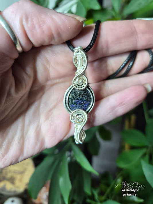 Pendentif réversible en Opale andamooka