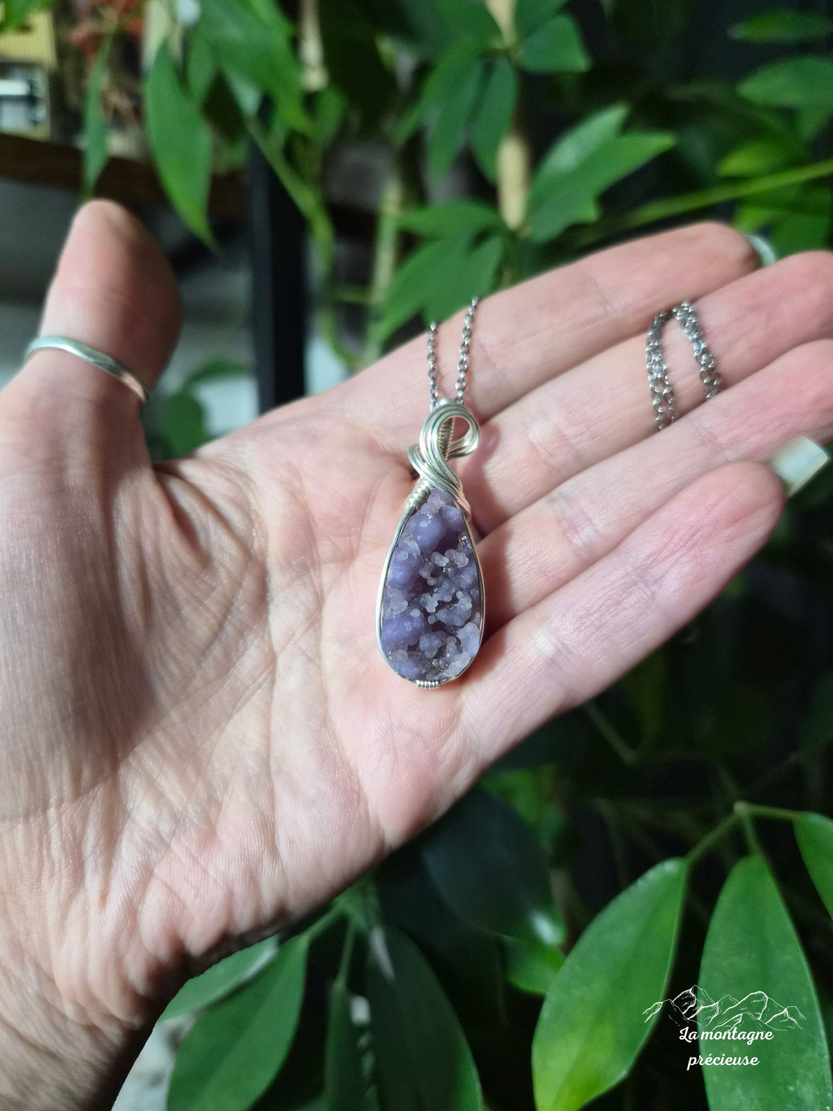 Pendentif en Agate grappe