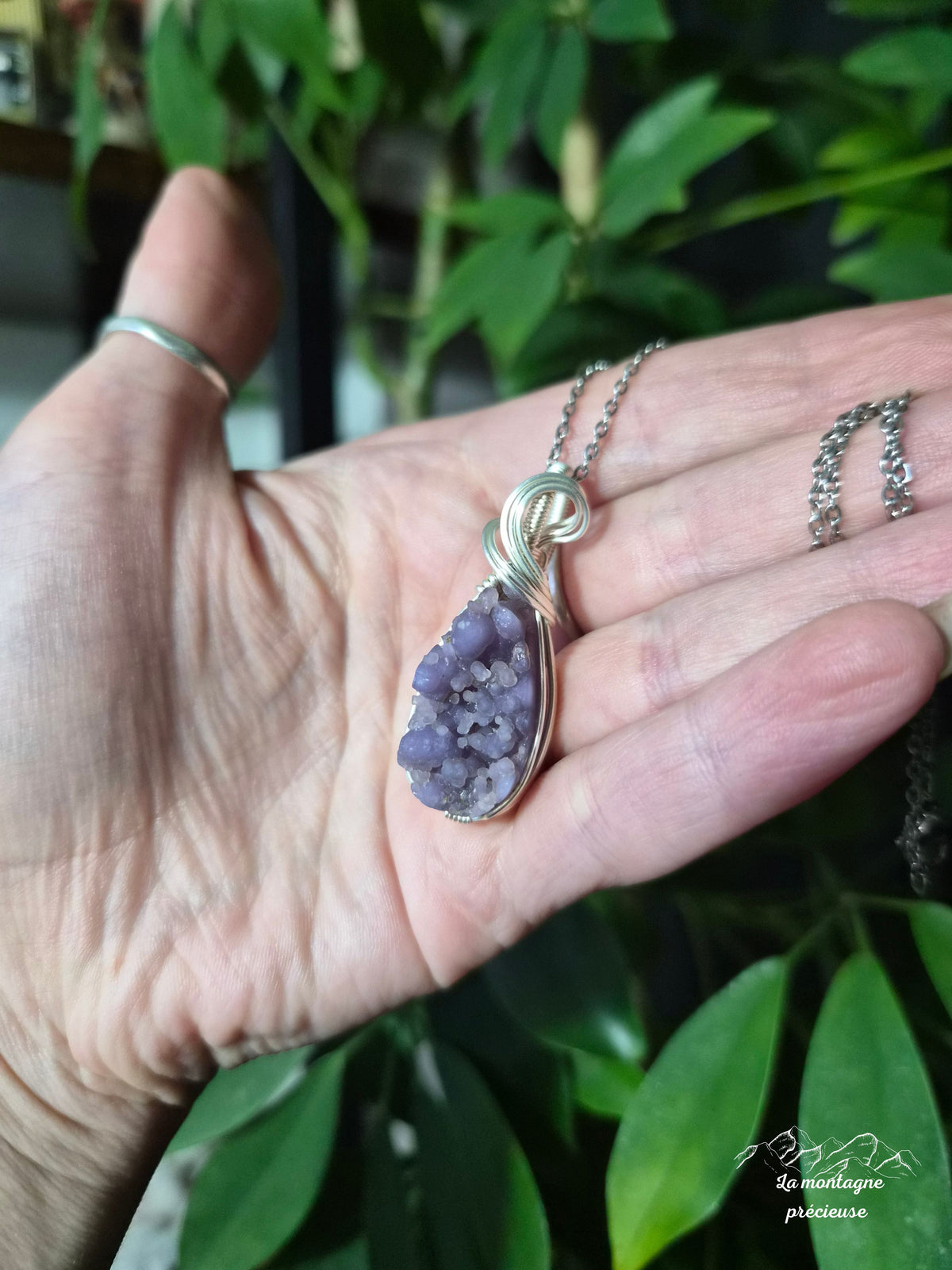 Pendentif en Agate grappe