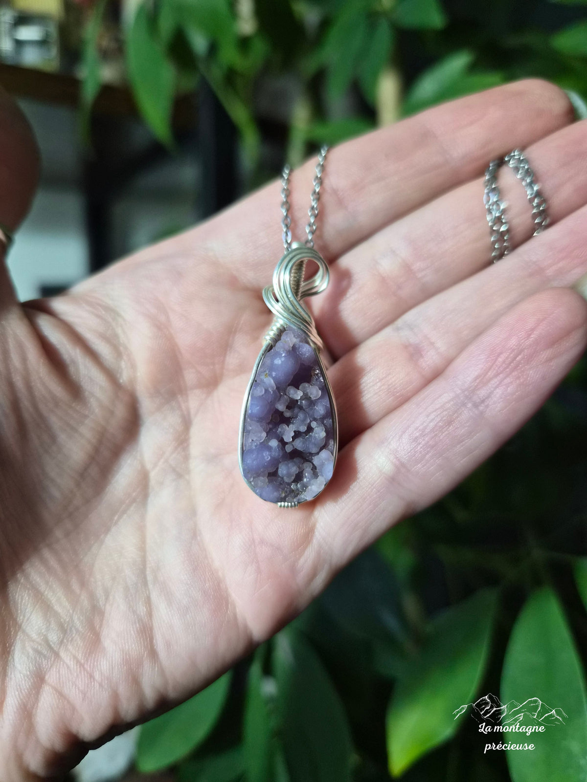 Pendentif en Agate grappe