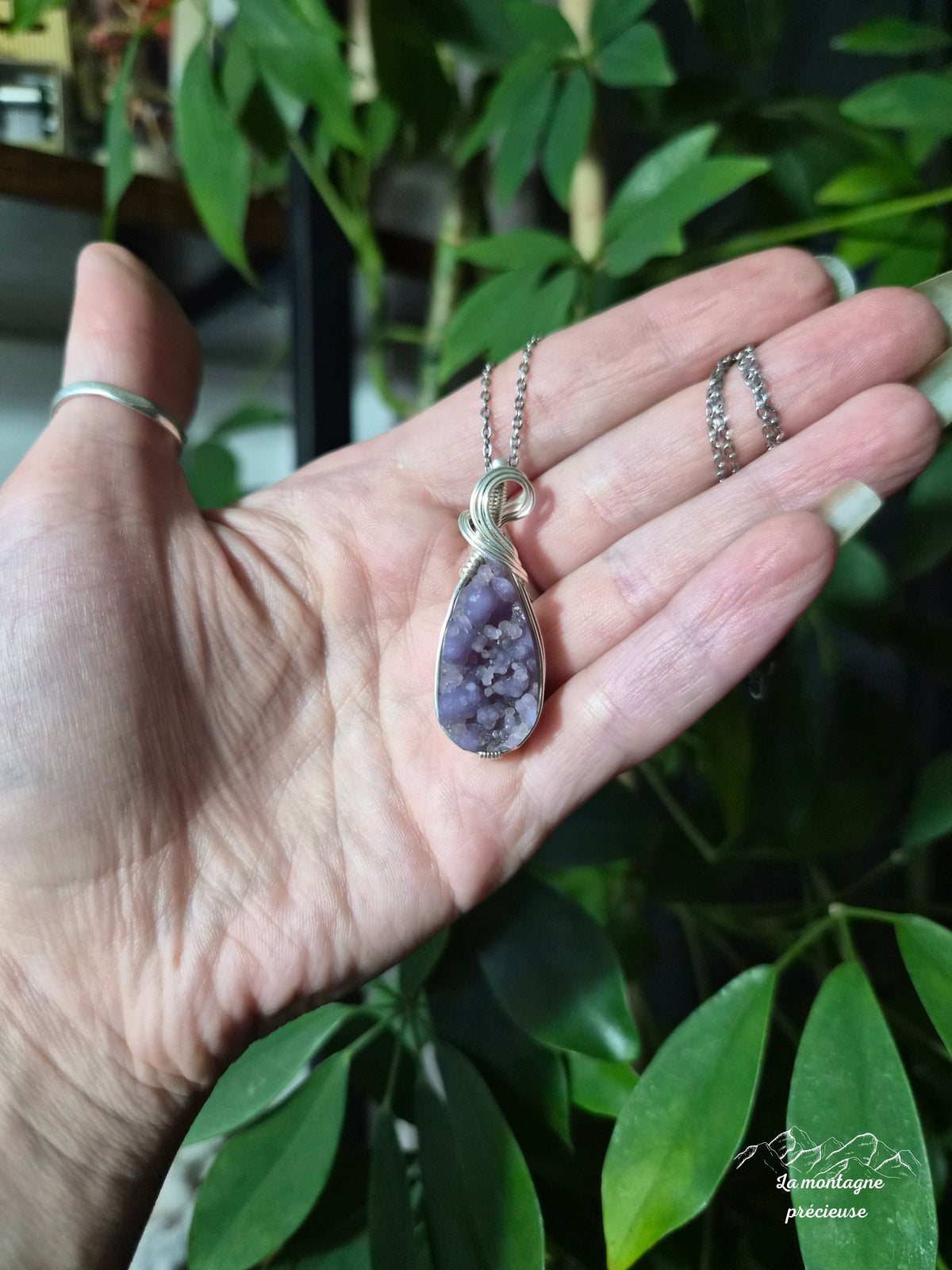 Pendentif en Agate grappe