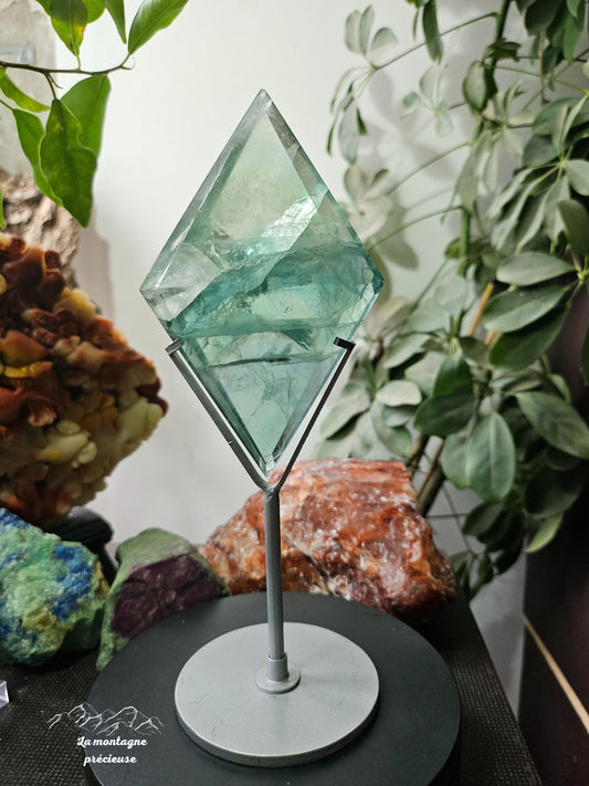 Diamant sculpté en Fluorite